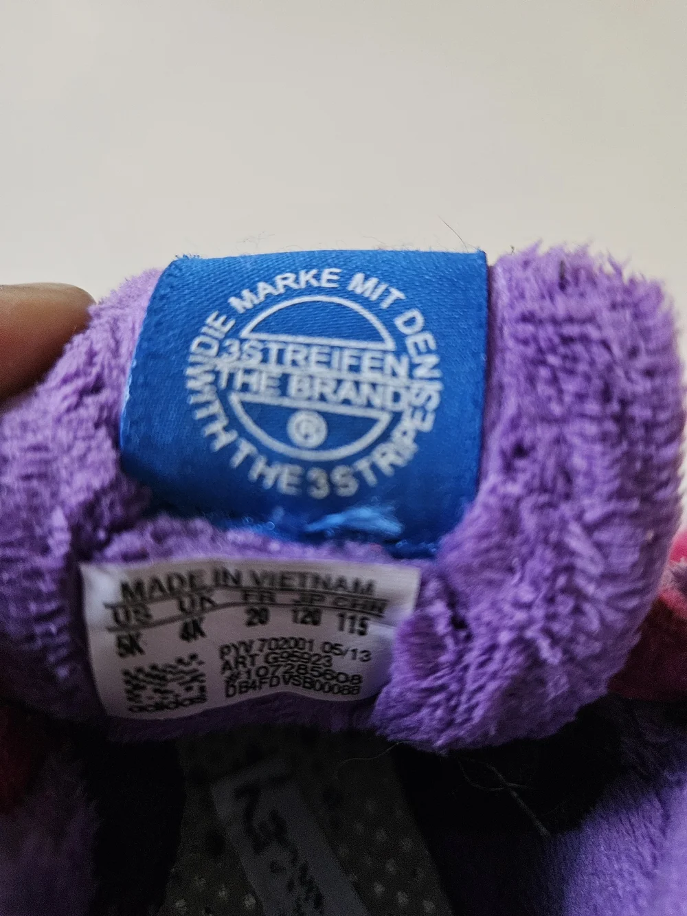 adidas Kids Grey, Pink & Purple Velcro Hightop Boots/sneakers - Picture 4 of 4